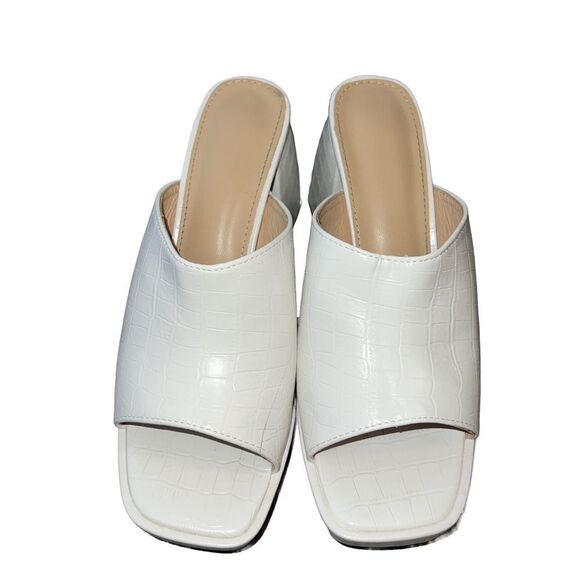 ✨ White Croc Muled Sandals - SHEIN ✨ - Picture 2 of 5